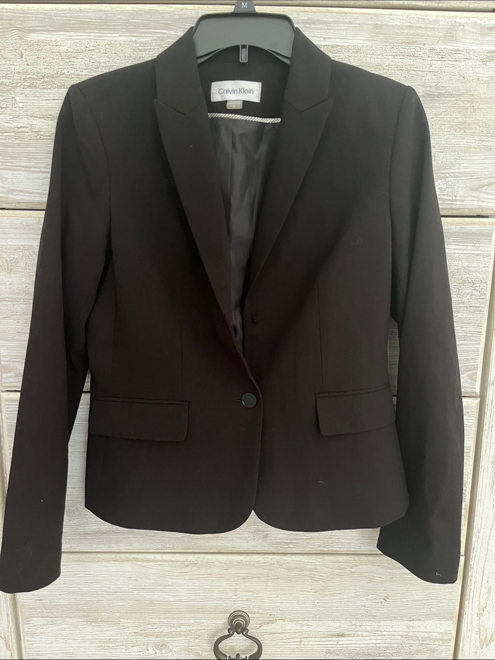 Calvin Klein Black Tailored Single-Button Women's Blazer